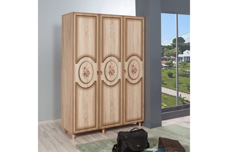 Garderobe Gillberga 135 cm - Brun/Eik - Oppbevaring - Garderober & garderobesystem