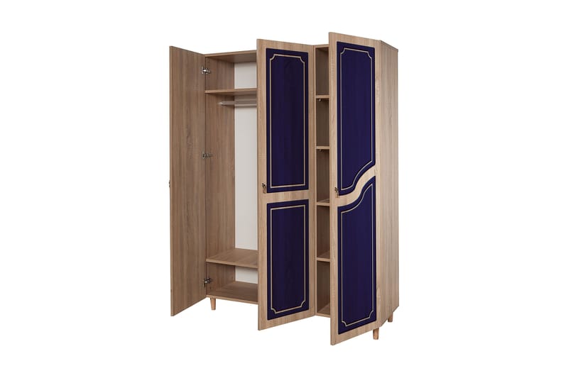 Garderobe Gillberga 135 cm - Brun/Lilla - Oppbevaring - Garderober & garderobesystem