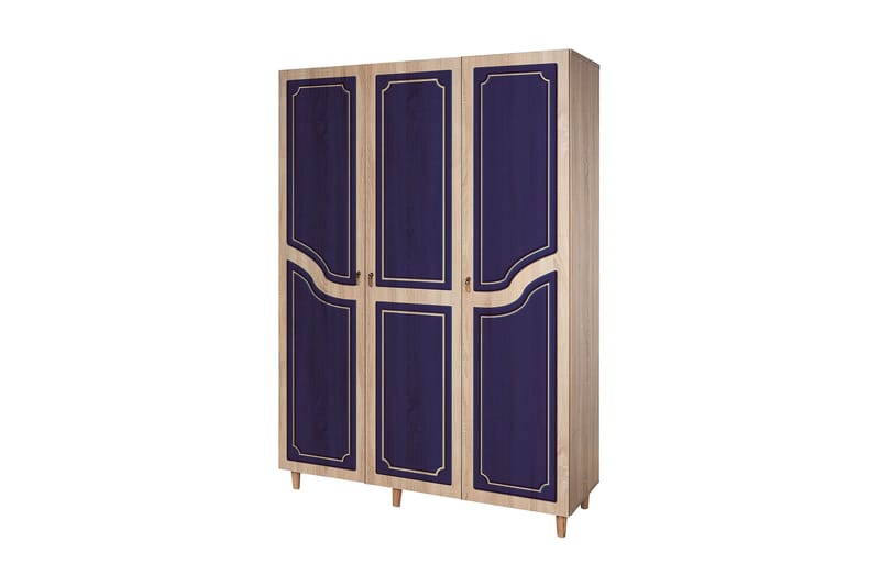 Garderobe Gillberga 135 cm - Brun/Lilla - Oppbevaring - Garderober & garderobesystem