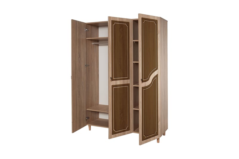 Garderobe Gillberga 135 cm - Brun/Oransje - Oppbevaring - Garderober & garderobesystem