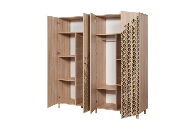 Garderobe Gillberga 180 cm - Brun/Eik - Oppbevaring - Garderober & garderobesystem