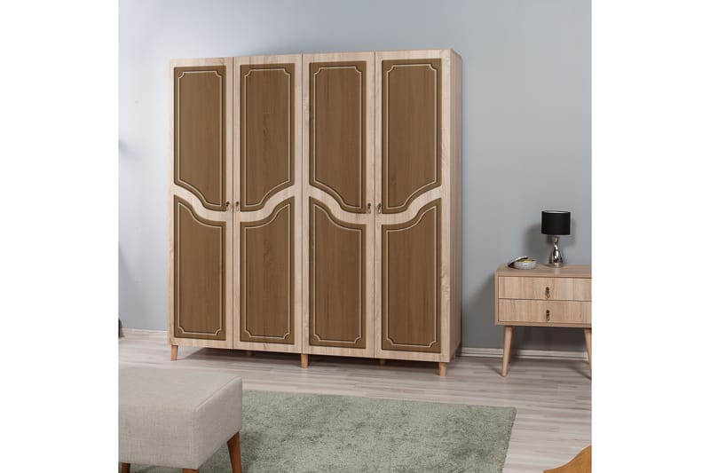 Garderobe Gillberga 180 cm - Brun/Oransje - Oppbevaring - Garderober & garderobesystem