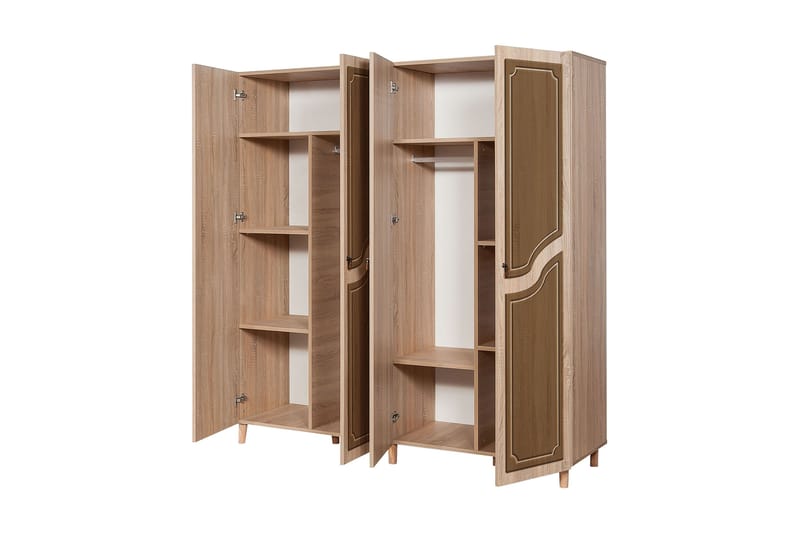 Garderobe Gillberga 180 cm - Brun/Oransje - Oppbevaring - Garderober & garderobesystem