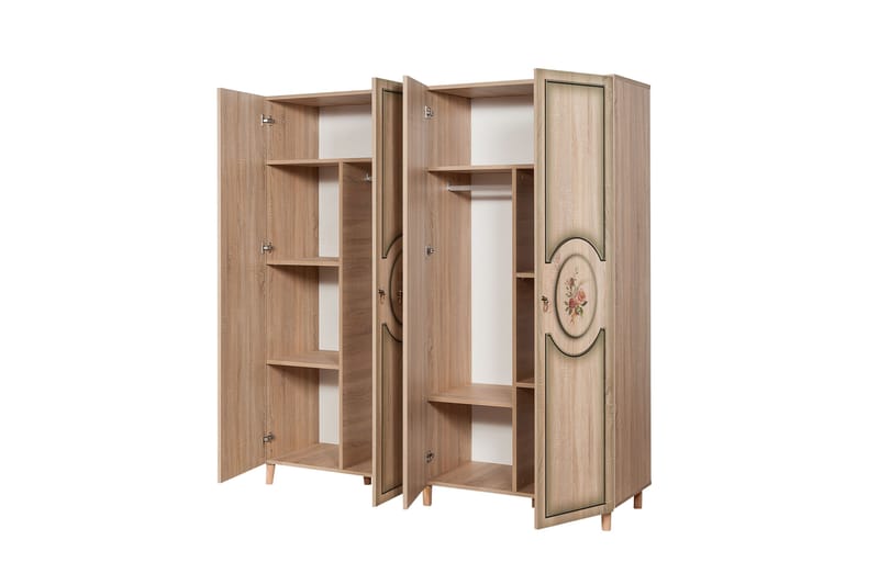 Garderobe Gillberga 180 cm - Eik/Brun - Oppbevaring - Garderober & garderobesystem