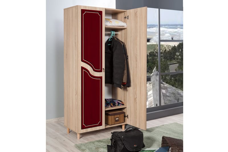 Garderobe Gillberga 90 cm - Brun - Oppbevaring - Garderober & garderobesystem