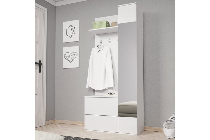 Garderobe Green 90x34x195 cm - Oppbevaring - Garderober & garderobesystem