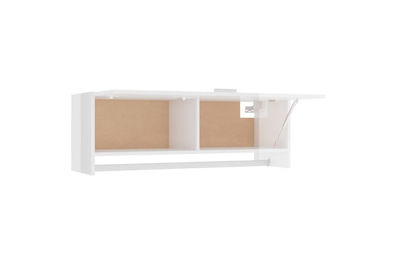 Garderobe høyglans hvit 100x32,5x35 cm sponplate - Hvit - Oppbevaring - Garderober & garderobesystem