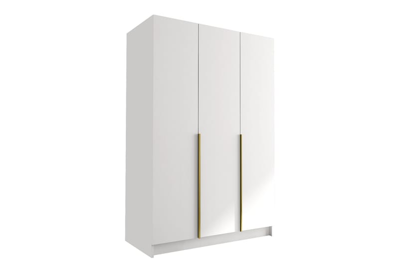 Garderobe Herrljunga 150 cm - Hvit/Gull - Oppbevaring - Garderober & garderobesystem