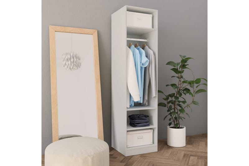 Garderobe hvit 50x50x200 cm sponplate - Hvit - Oppbevaring - Garderober & garderobesystem