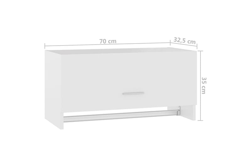 Garderobe hvit 70x32,5x35 cm sponplate - Hvit - Oppbevaring - Garderober & garderobesystem