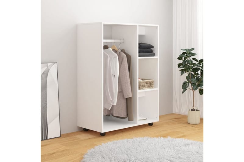 Garderobe hvit 80x40x110 cm sponplate - Hvit - Oppbevaring - Garderober & garderobesystem