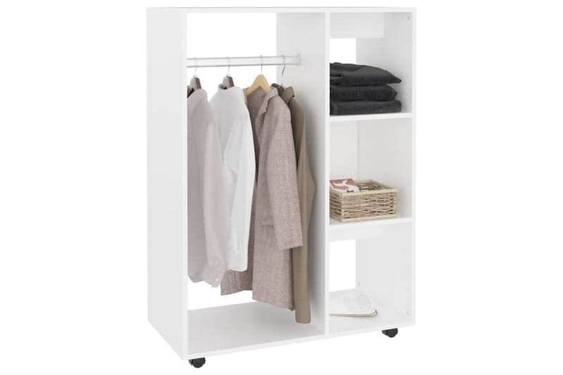 Garderobe hvit 80x40x110 cm sponplate - Hvit - Oppbevaring - Garderober & garderobesystem