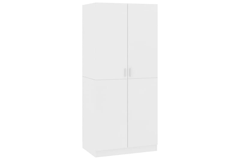 Garderobe hvit 80x52x180 cm sponplate - Oppbevaring - Garderober & garderobesystem