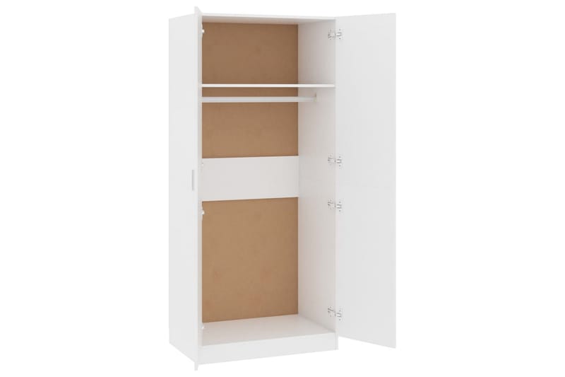 Garderobe hvit 80x52x180 cm sponplate - Oppbevaring - Garderober & garderobesystem