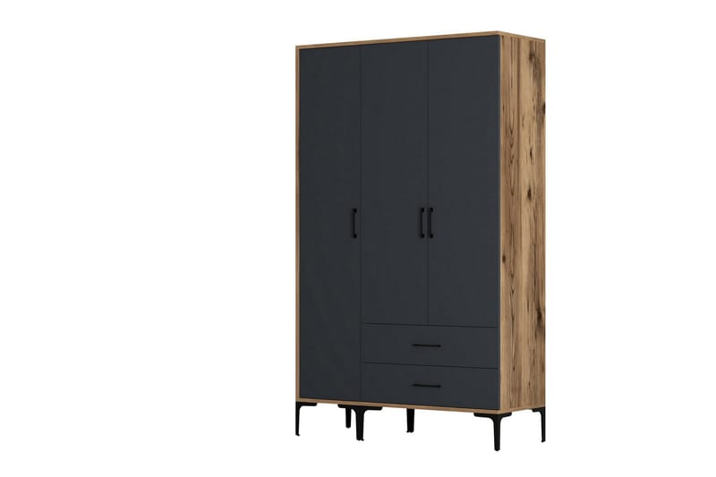 Garderobe Kumsal 120 cm - Antrasitt - Oppbevaring - Garderober & garderobesystem