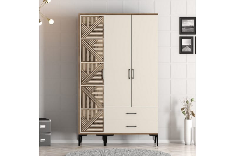 Garderobe Kumsal 120 cm - Cream - Oppbevaring - Garderober & garderobesystem