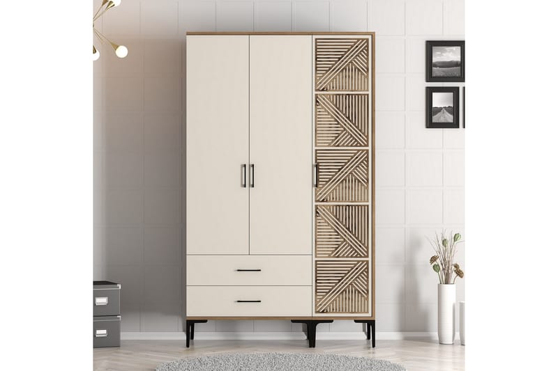 Garderobe Kumsal 120 cm - Cream - Oppbevaring - Garderober & garderobesystem