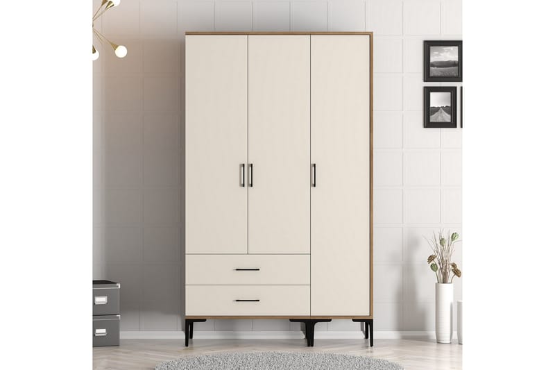 Garderobe Kumsal 120 cm - Cream - Oppbevaring - Garderober & garderobesystem