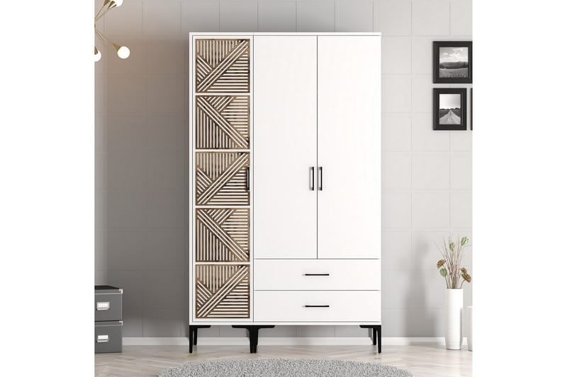 Garderobe Kumsal 120 cm - Hvit - Oppbevaring - Garderober & garderobesystem