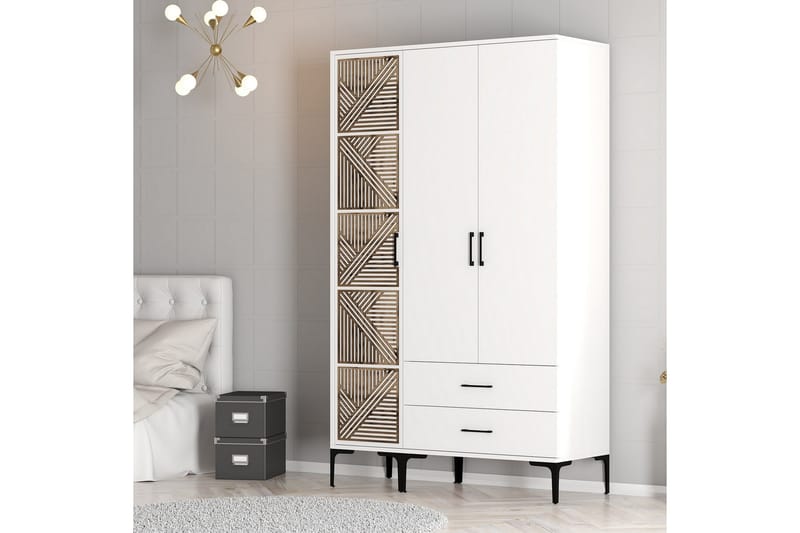 Garderobe Kumsal 120 cm - Hvit - Oppbevaring - Garderober & garderobesystem