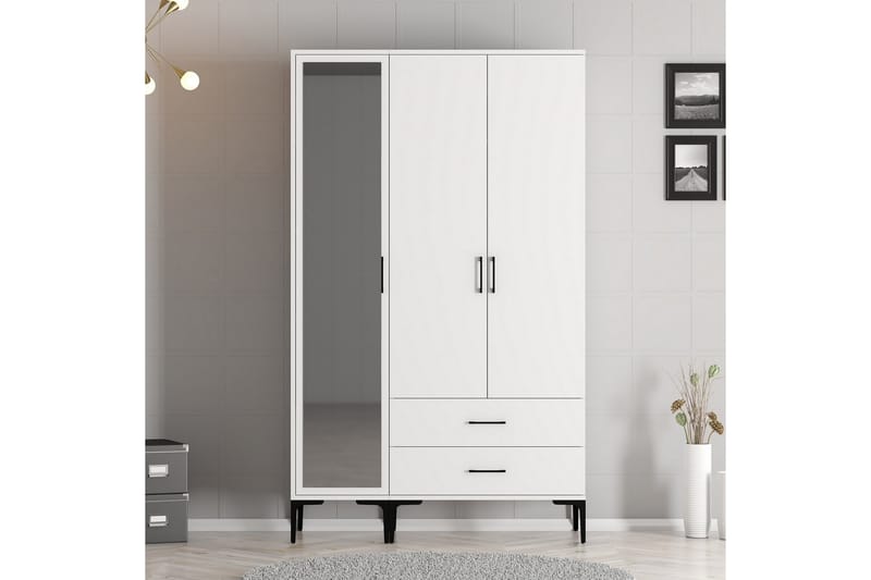 Garderobe Kumsal 120 cm - Hvit - Oppbevaring - Garderober & garderobesystem