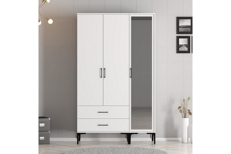 Garderobe Kumsal 120 cm - Hvit - Oppbevaring - Garderober & garderobesystem