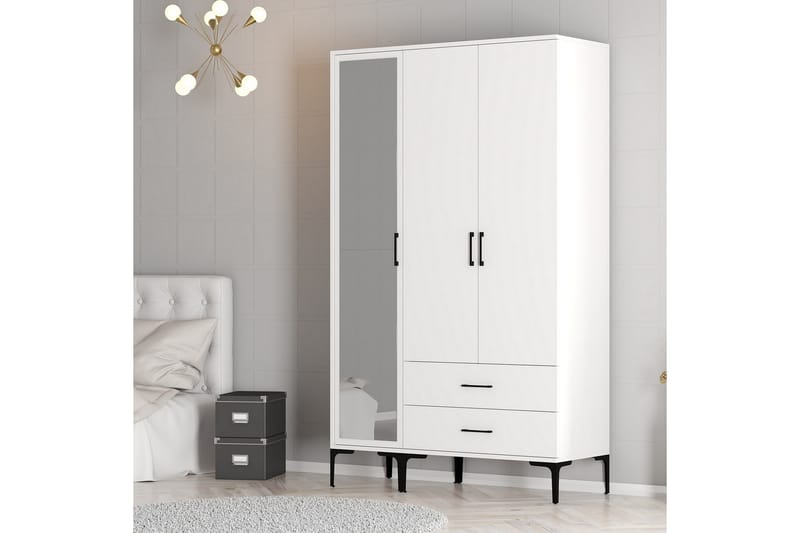 Garderobe Kumsal 120 cm - Hvit - Oppbevaring - Garderober & garderobesystem