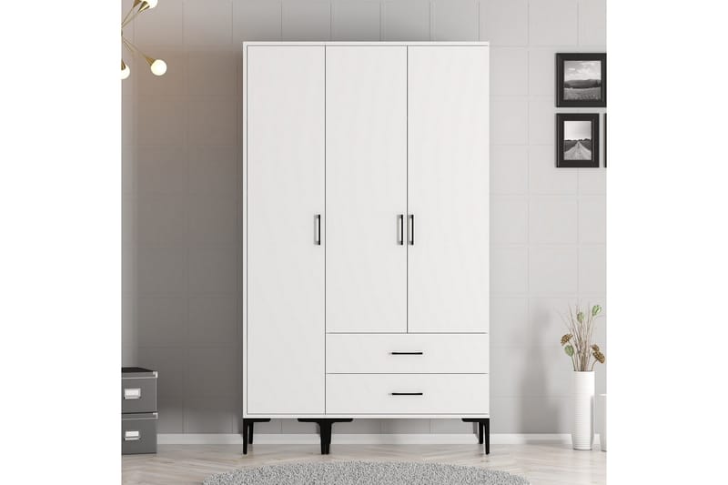 Garderobe Kumsal 120 cm - Hvit - Oppbevaring - Garderober & garderobesystem