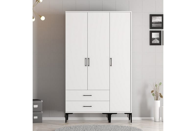 Garderobe Kumsal 120 cm - Hvit - Oppbevaring - Garderober & garderobesystem