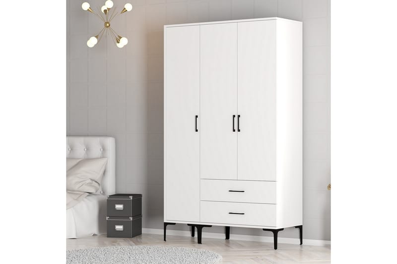 Garderobe Kumsal 120 cm - Hvit - Oppbevaring - Garderober & garderobesystem