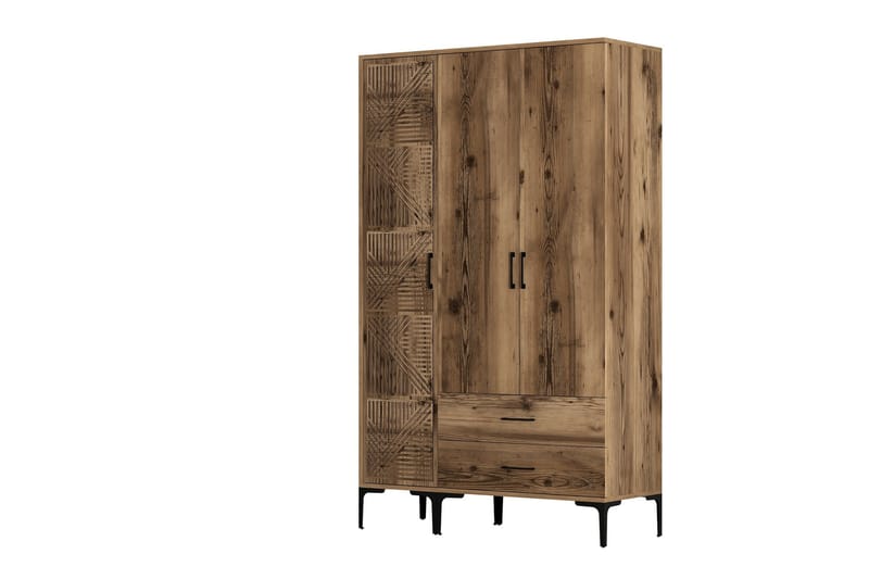 Garderobe Kumsal 120 cm - Valnøtt - Oppbevaring - Garderober & garderobesystem