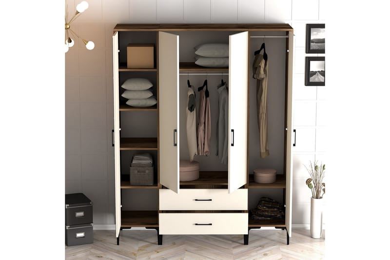 Garderobe Kumsal 160 cm - Cream - Oppbevaring - Garderober & garderobesystem