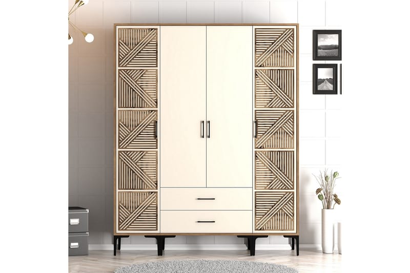 Garderobe Kumsal 160 cm - Cream - Oppbevaring - Garderober & garderobesystem