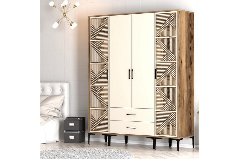 Garderobe Kumsal 160 cm - Cream - Oppbevaring - Garderober & garderobesystem