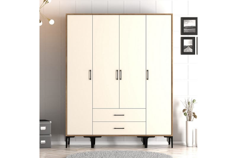 Garderobe Kumsal 160 cm - Cream - Oppbevaring - Garderober & garderobesystem