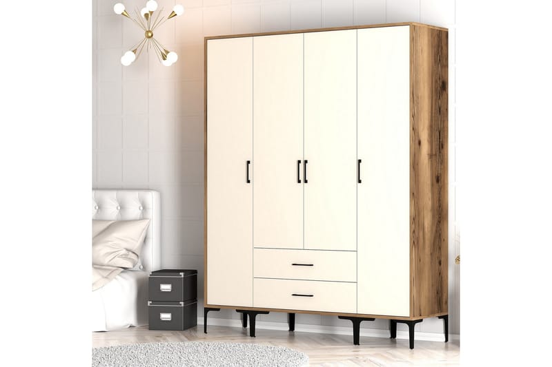 Garderobe Kumsal 160 cm - Cream - Oppbevaring - Garderober & garderobesystem