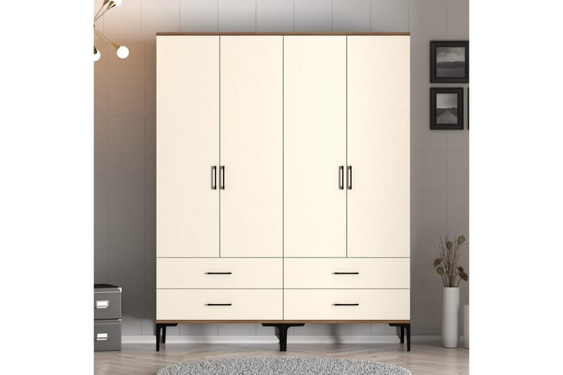 Garderobe Kumsal 160 cm - Cream - Oppbevaring - Garderober & garderobesystem