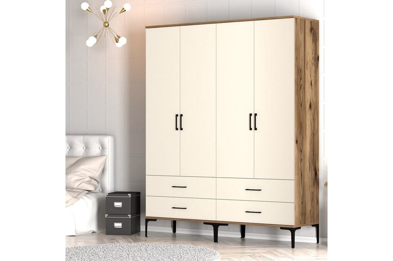 Garderobe Kumsal 160 cm - Cream - Oppbevaring - Garderober & garderobesystem