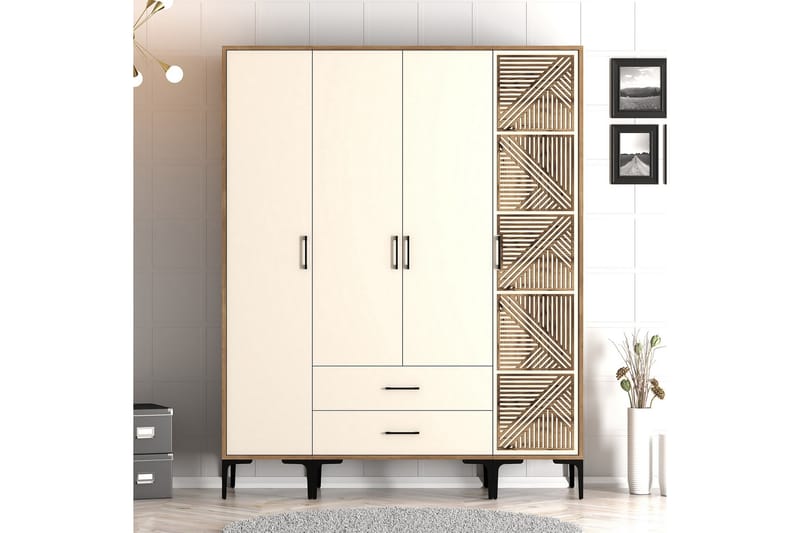 Garderobe Kumsal 160 cm - Cream - Oppbevaring - Garderober & garderobesystem