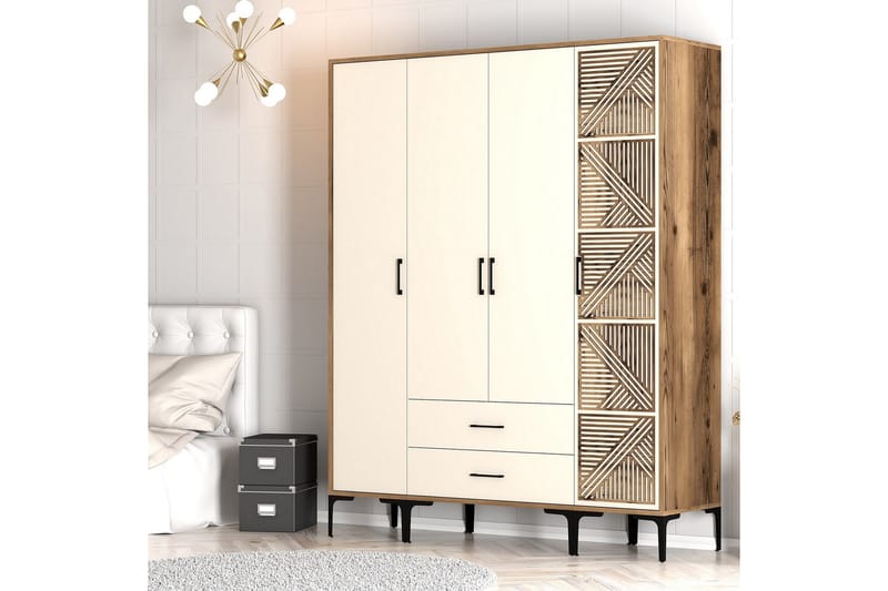 Garderobe Kumsal 160 cm - Cream - Oppbevaring - Garderober & garderobesystem