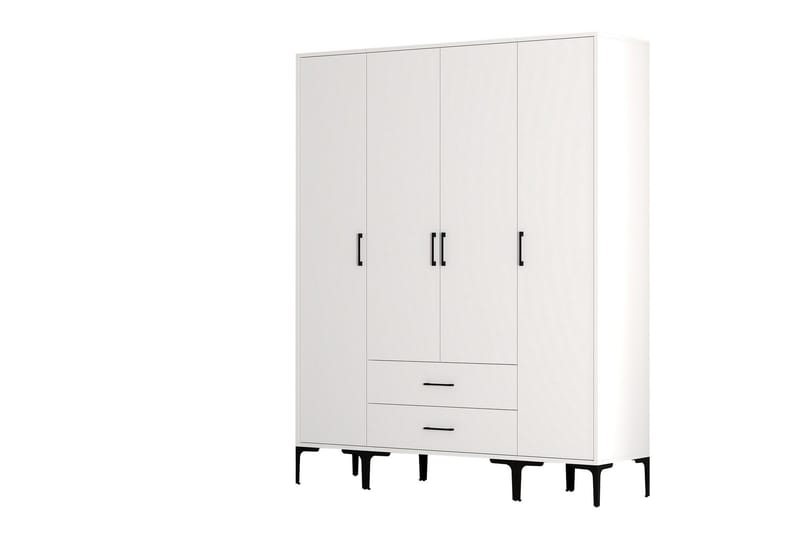 Garderobe Kumsal 160 cm - Hvit - Oppbevaring - Garderober & garderobesystem