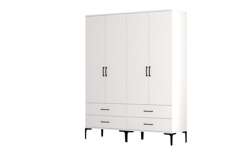 Garderobe Kumsal 160 cm - Hvit - Oppbevaring - Garderober & garderobesystem