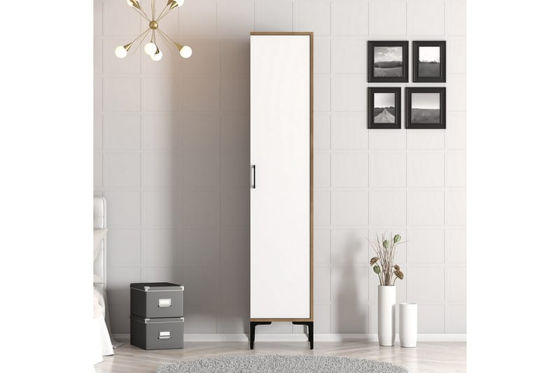 Garderobe Kumsal 40 cm - Valnøtt/Hvit - Oppbevaring - Garderober & garderobesystem