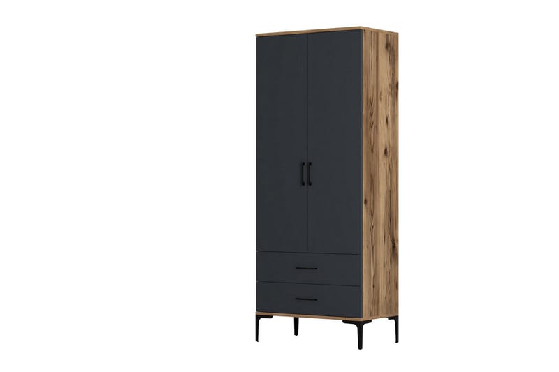 Garderobe Kumsal 80 cm - Antrasitt - Oppbevaring - Garderober & garderobesystem