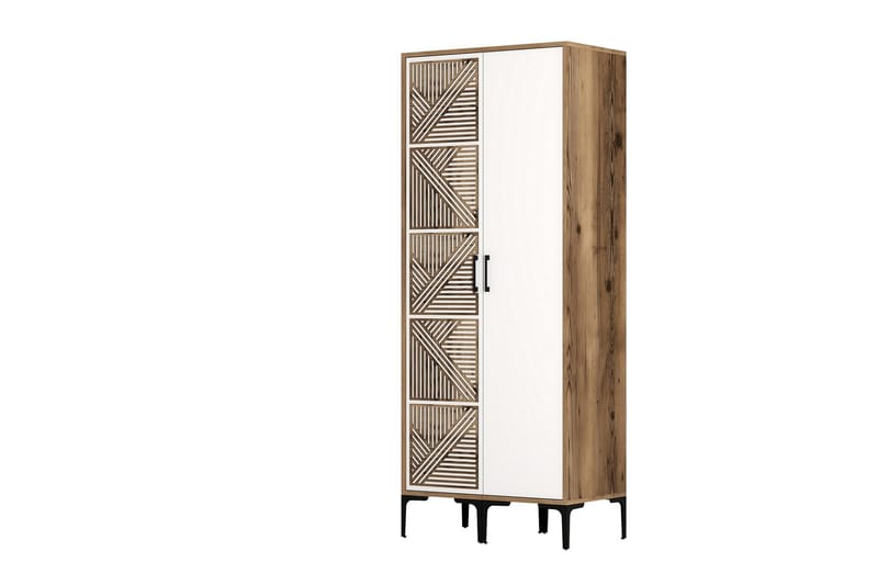 Garderobe Kumsal 80 cm - Brun/Hvit - Oppbevaring - Garderober & garderobesystem