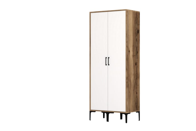 Garderobe Kumsal 80 cm - Brun/Hvit - Oppbevaring - Garderober & garderobesystem