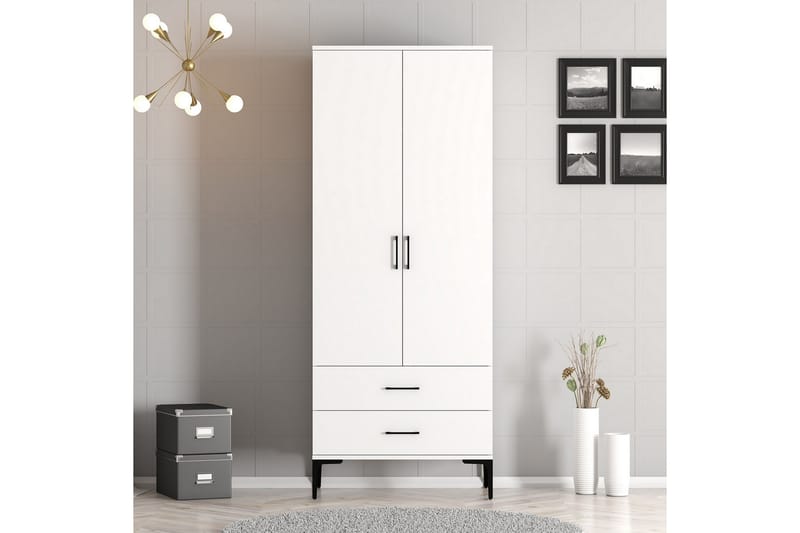 Garderobe Kumsal 80 cm - Hvit - Oppbevaring - Garderober & garderobesystem