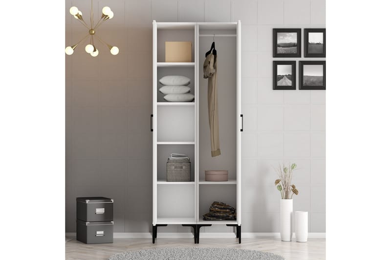 Garderobe Kumsal 80 cm - Hvit - Oppbevaring - Garderober & garderobesystem