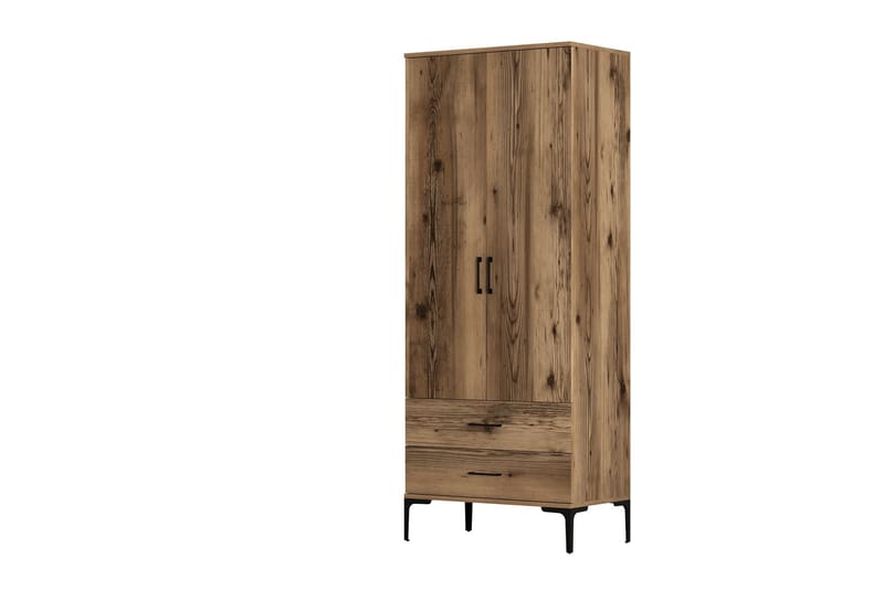 Garderobe Kumsal 80 cm - Valnøtt - Oppbevaring - Garderober & garderobesystem