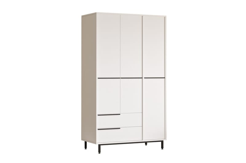 Garderobe Liyakat 112,2 cm - Hvit - Oppbevaring - Garderober & garderobesystem